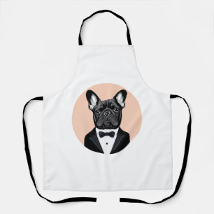 Französischer Bulldog in Tuxedo Schürze