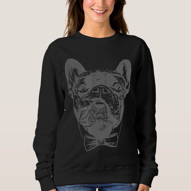 Französischer Bulldog ist verrückt Sweatshirt (Vorderseite)