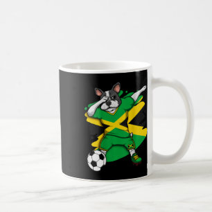 Französischer Bulldog Jamaica Soccer Fans Jersey F Kaffeetasse