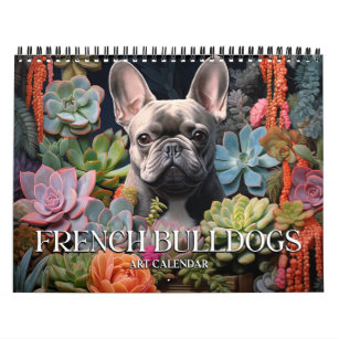 Französischer Bulldog-Kunstkalender 2024 Kalender