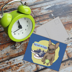 Französischer Bulldog. Leben mit einem Hund. Hund  Postkarte