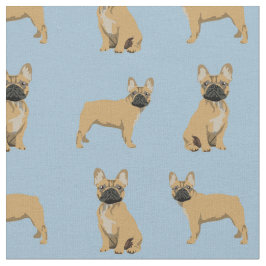 Französischer Bulldog Light Blue Stoff