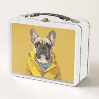 Französischer Bulldog-Lunchbox Metall Brotdose