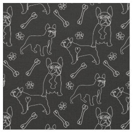 Französischer Bulldog Minimallinie Stoff