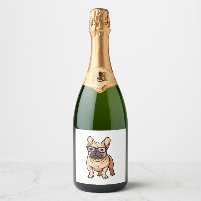 Französischer Bulldog mit Brillen (Vorderseite)