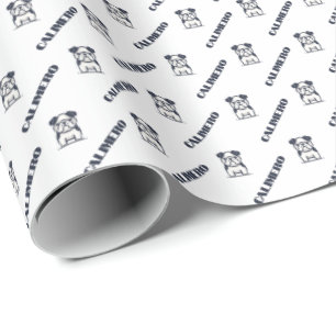 Französischer Bulldog mit dem Namen Wrapping Paper Geschenkpapier