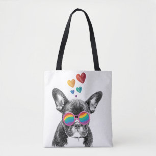 Französischer Bulldog mit HerzValentinstag