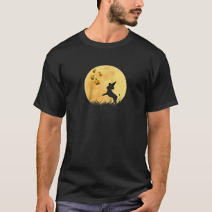 Französischer Bulldog mit Hexenhut Pumpkin Bat Moo T-Shirt