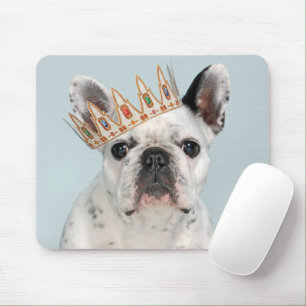 Französischer Bulldog mit Krone Mousepad