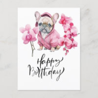 Französischer Bulldog mit orchester Wasserfarbe Ge