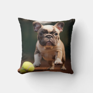 🐶 Französischer Bulldog 🎾 mit Tennisball Kissen