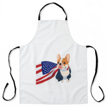 Französischer Bulldog mit US-Flagge