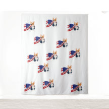 Französischer Bulldog mit US-Flagge