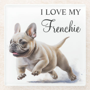 Französischer Bulldog Personalisiert Glasuntersetzer