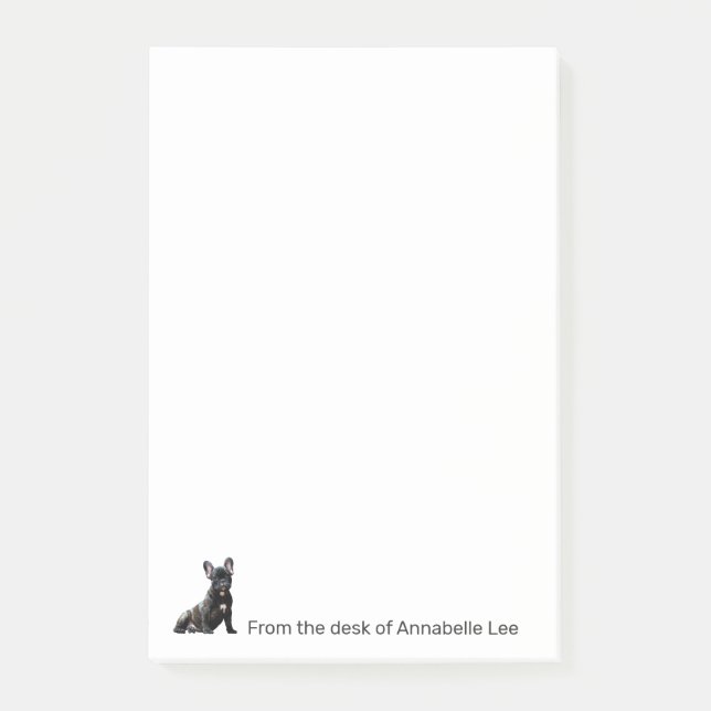 Französischer Bulldog personalisiert Post-it-Notes Post-it Klebezettel (Vorderseite)