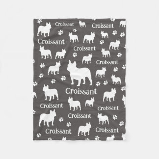 Französischer Bulldog Personalisierter Hund Blanke Fleecedecke