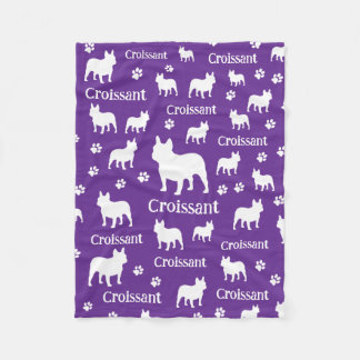 Französischer Bulldog Personalisierter Hund Blanke Fleecedecke