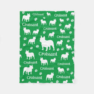 Französischer Bulldog Personalisierter Hund Blanke Fleecedecke