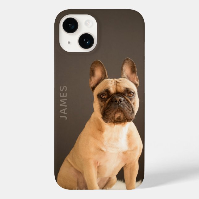 Französischer Bulldog Personalisierter Name | Hund Case-Mate iPhone Hülle (Rückseite)