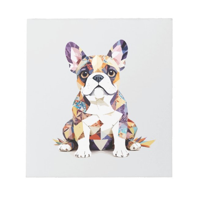 Französischer Bulldog Playful Adorable Fun Joyful  Notizblock (Vorderseite)