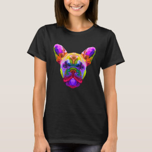 Französischer Bulldog Pop Portrait Bouledogue T-Shirt