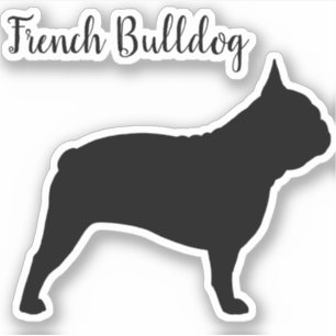 Französischer Bulldog-Profil Silhouette Frenchie D Aufkleber