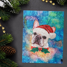 Französischer Bulldog-Rasse Hund Weihnachten Puzzle