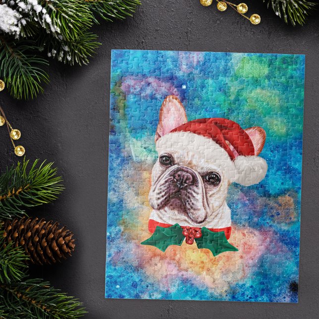 Französischer Bulldog-Rasse Hund Weihnachten Puzzle (Von Creator hochgeladen)
