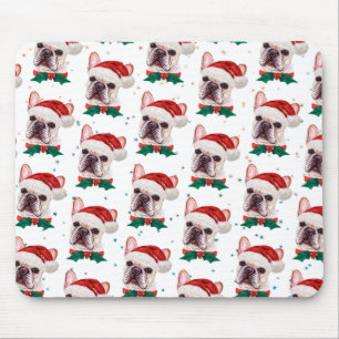 Französischer Bulldog-Rasse Weihnachtsgeburt Muste Mousepad