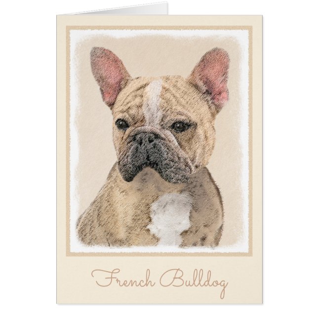 Französischer Bulldog (Sable) Gemälde - Niedlich O (Vorne)