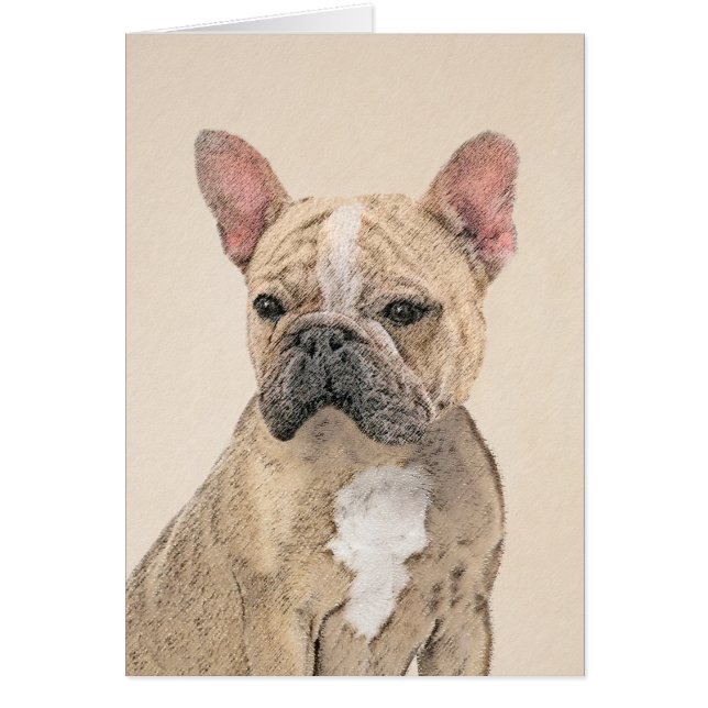 Französischer Bulldog (Sable) Gemälde - Niedlich O (Vorne)