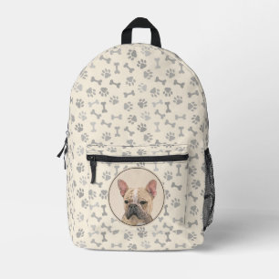 Französischer Bulldog (Sable) Gemälde - Niedlich O Bedruckter Rucksack