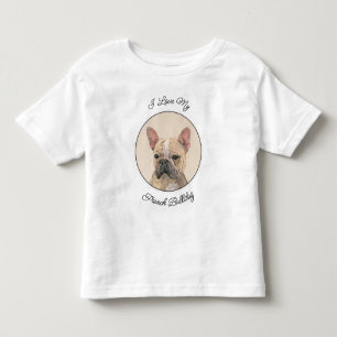 Französischer Bulldog (Sable) Gemälde - Niedlich O Kleinkind T-shirt