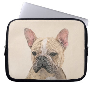 Französischer Bulldog (Sable) Gemälde - Niedlich O Laptopschutzhülle