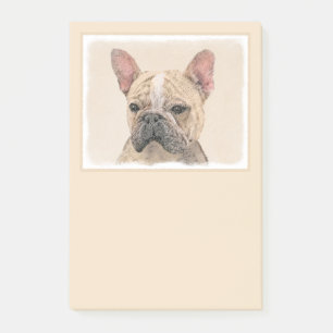 Französischer Bulldog (Sable) Gemälde - Niedlich O Post-it Klebezettel
