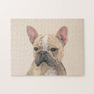 Französischer Bulldog (Sable) Gemälde - Niedlich O Puzzle
