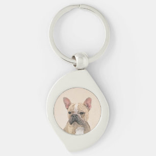 Französischer Bulldog (Sable) Gemälde - Niedlich O Schlüsselanhänger