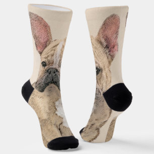 Französischer Bulldog (Sable) Gemälde - Niedlich O Socken