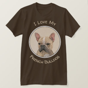 Französischer Bulldog (Sable) Gemälde - Niedlich O T-Shirt