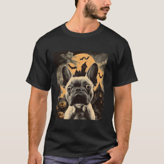 Französischer Bulldog Selfie mit Geisterhexen Hall T-Shirt
