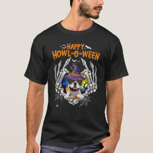 Französischer Bulldog Skeleton Herz Happy Howl O W T-Shirt