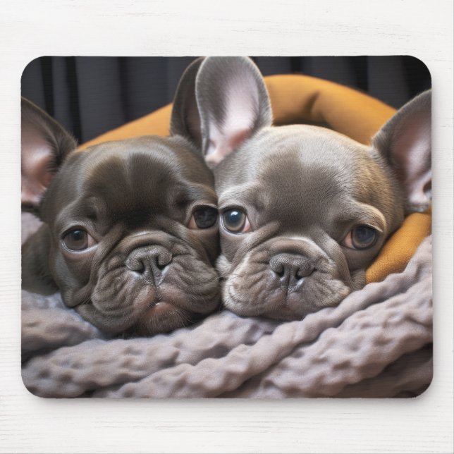 Französischer Bulldog Tier Schönheit Warme Cuddle  Mousepad (Vorne)