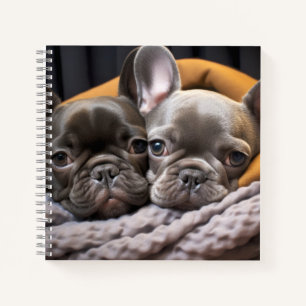 Französischer Bulldog Tier Schönheit Warme Cuddle Notizbuch