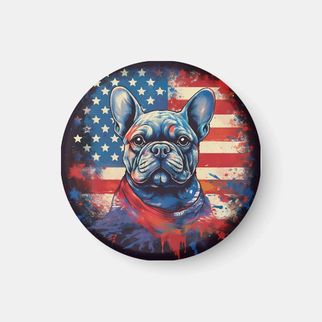 Französischer Bulldog und beängstigende amerikanis Magnet (Vorne)