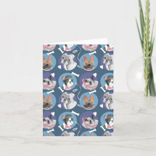 Französischer Bulldog und Boxer Fun Feiertagskarte