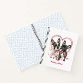 Französischer Bulldog Valentinstag Woof-tastic Fun Notizbuch