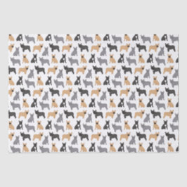 Französischer Bulldog - Wählen Sie Ihre Farbe! Seidenpapier