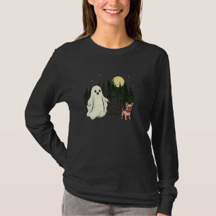 Französischer Bulldog Walking Ghost Halloween Funn T-Shirt