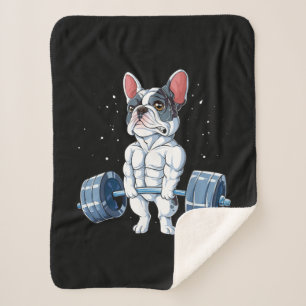 Französischer Bulldog Weightlift Funny Deadlift Gy Sherpadecke