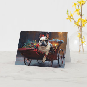 Französischer Bulldog Weihnachtsfeiertag Karte